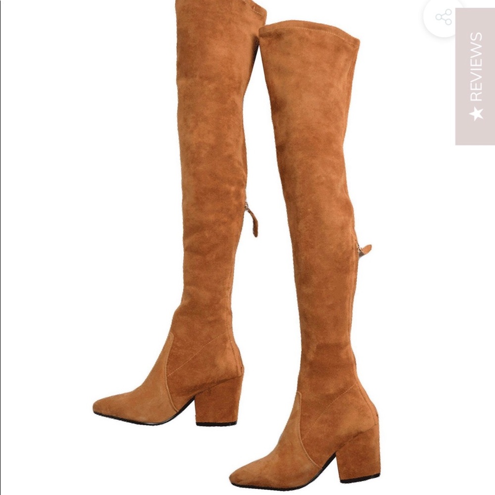 Goodnight Macaroon Marlo Tan over the knee Boots